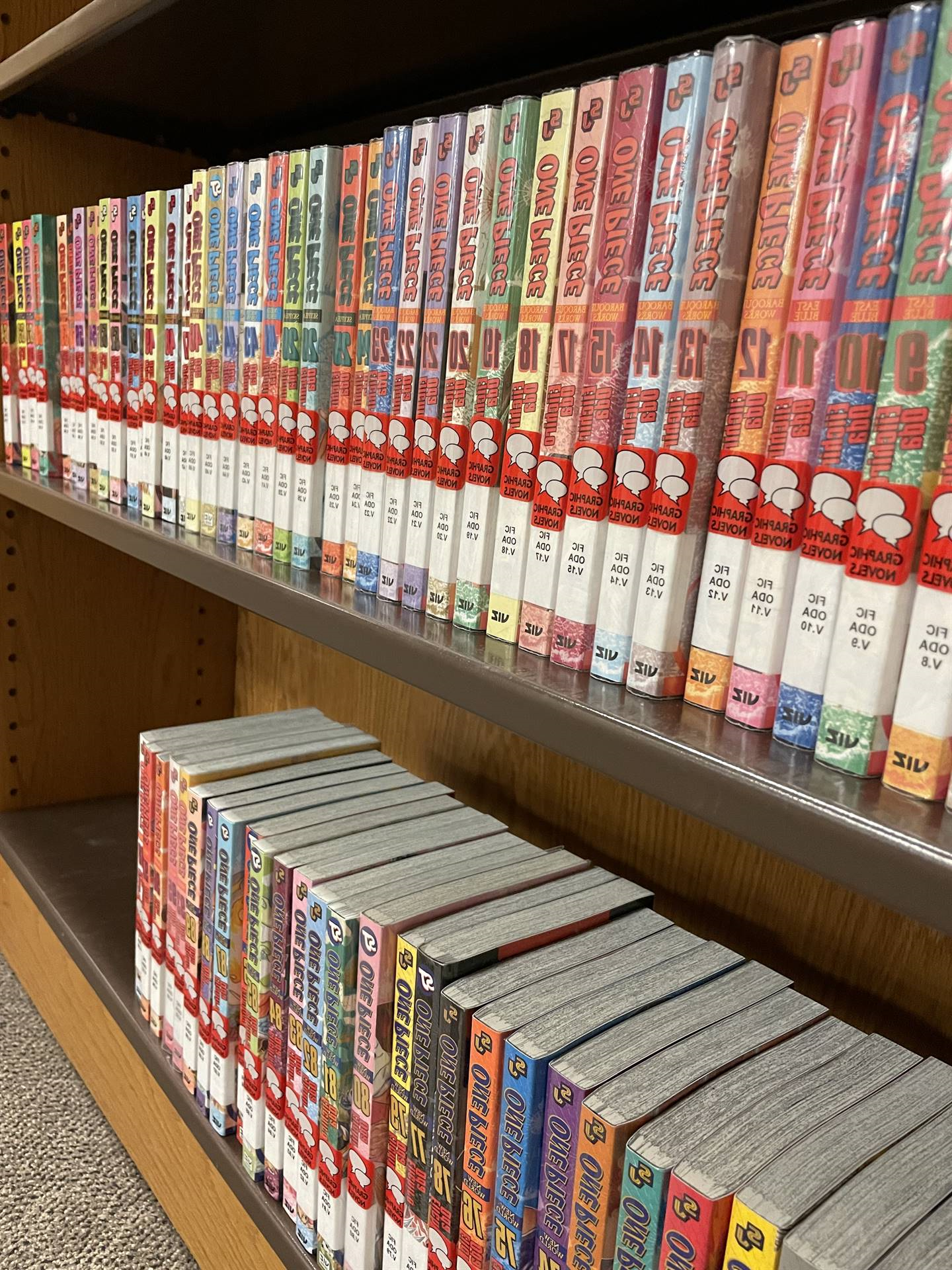 Japanese and Korean Manga on Shelves